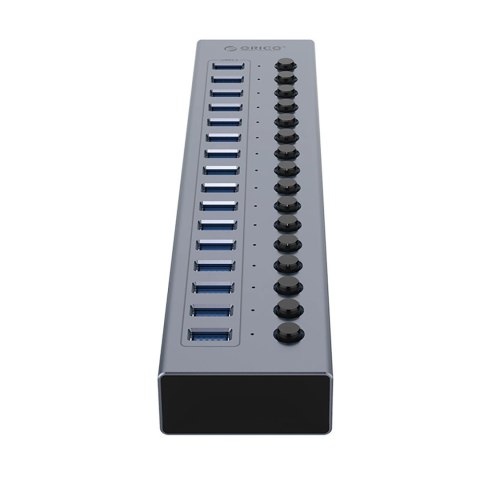 Hub Orico BT2U3-16AB 16x USB-A 3.0 z włącznikami - szary
