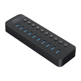 Hub Orico CT2U3-10AB 10x USB-A 3.0 z włącznikami - czarny
