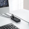Hub Orico CT2U3-10AB 10x USB-A 3.0 z włącznikami - czarny