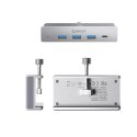 Hub Orico MH4PC montowany na zacisk USB-C / 3x USB-A 3.0 + 1x USB-C 3.0 - srebrny