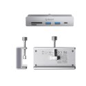 Hub Orico MH5PC montowany na zacisk USB-C / 2x USB-A 3.2 + 1x USB-C 3.2 + 1x SD&TF - srebrny