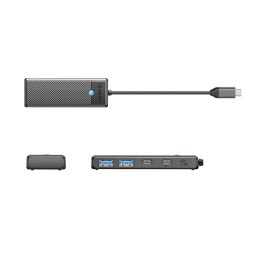 Hub USB-C Orico PAPW2AC-C3 stacja dokująca 2x USB-A 3.0 + 2x USB-C 3.0 - czarny