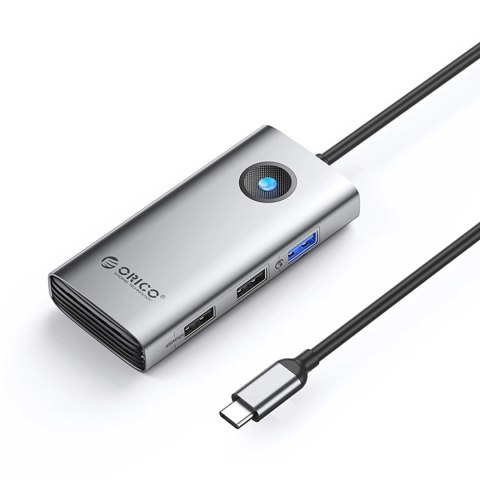 Hub USB-C Orico PW11-5P stacja dokująca 1x USB-A 3.0 + 2x USB-A 2.0 + 1x USB-C PD + 1x HDMI - szara