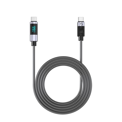 Kabel Orico LDC2C USB-C - USB-C PD 100 W z wyświetlaczem LED 480 Mb/s 2 m - 2szt. - czarny