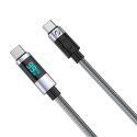 Kabel Orico LDC2C USB-C - USB-C PD 100 W z wyświetlaczem LED 480 Mb/s 2 m - 2szt. - czarny