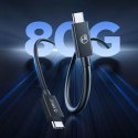 Kabel Orico USB4 kompatybilny z Thunderbolt 5 80Gbps 240W USB-C do USB-C 1m - czarny