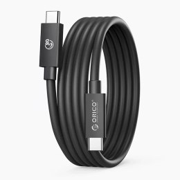 Kabel Orico USB4 kompatybilny z Thunderbolt 5 80Gbps 240W USB-C do USB-C 2m - czarny