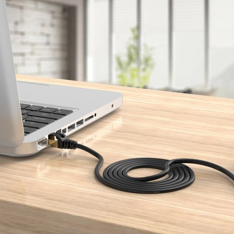 Kabel sieciowy Ethernet Orico PUG-C7 CAT7 10Gbps RJ45 internetowy LAN okrągły 20 m - czarny