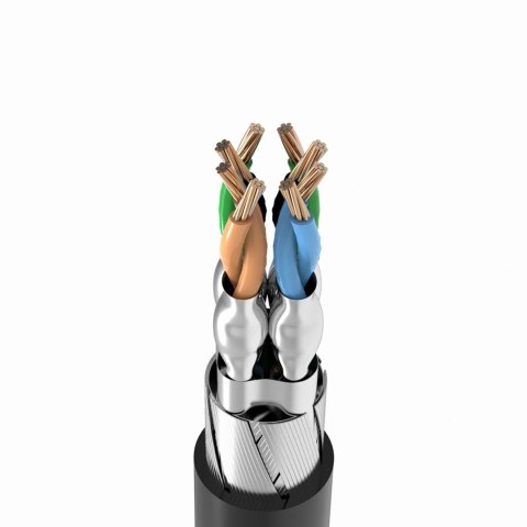 Kabel sieciowy Ethernet Orico PUG-C7 CAT7 10Gbps RJ45 internetowy LAN okrągły 20 m - czarny