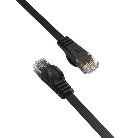 Kabel sieciowy Ethernet Orico PUG-C7B CAT7 10Gbps RJ45 internetowy LAN płaski 20 m - czarny