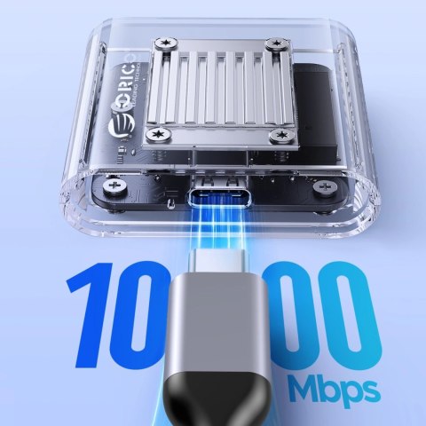 Kieszeń dyskowa Orico TC20-M2-10G M.2 NVME USB-C 3.2 - przezroczysta