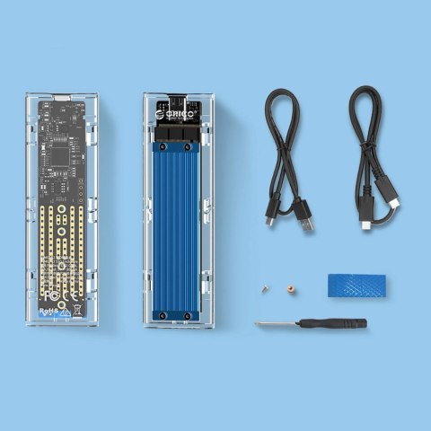 Kieszeń dyskowa Orico TCM2-C3 M.2 NVME na USB-C 10Gb/s - niebieska