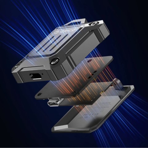 Kieszeń dyskowa wzmocniona Orico XAM2 M.2 2230 USB-C 3.2 taktyczna - czarna