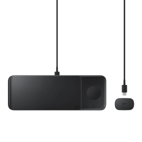 Ładowarka Samsung Trio EP-P6300TBEGEU indukcyjna 3w1 do telefonu / Galaxy Watch / Buds - czarna + ładowarka sieciowa + kabel