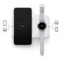 Ładowarka Samsung Wireless Charger Duo EP-P5400TWEGEU indukcyjna 15W - biała + ładowarka sieciowa + kabel