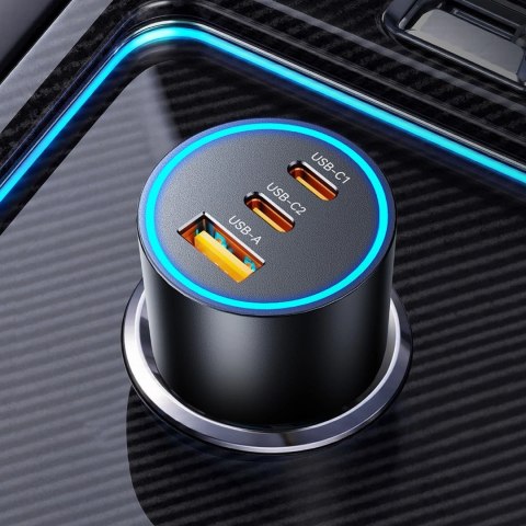 Ładowarka samochodowa Orico HyperDrive 165W USB-A + 2x USB-C - czarna