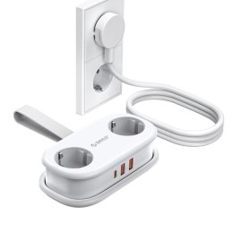 Listwa zasilająca Orico AP3 20W GaN 5w1 2x AC + 2x USB-A + 1x USB-C - biała
