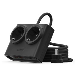 Listwa zasilająca Orico PDC25 25W 6w1 2x AC + 2x USB-A + 2x USB-C - czarna