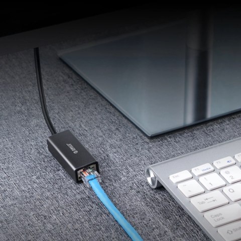 Adapter sieciowy Orico XC-R45-V1 USB-C do RJ45 Gigabit Ethernet 1 Gbps - czarny