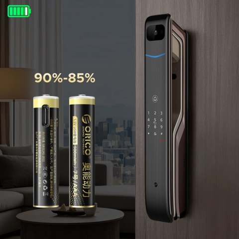Bateria litowa Orico Ener-G EG7C 1,5 V 500mWh akumulator AAA USB-C z kablem ładującym 4 szt.