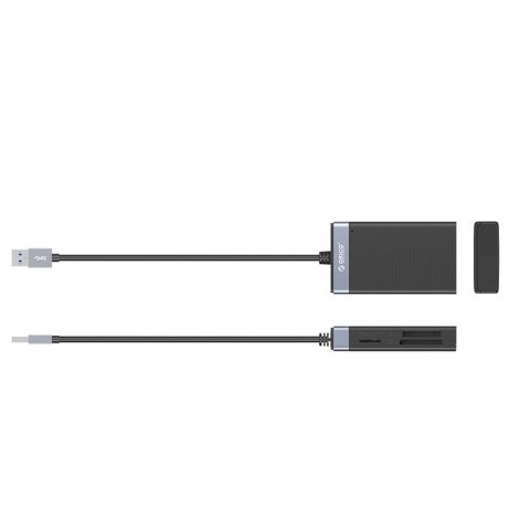 Czytnik kart pamięci Orico CL4D-A3 USB-A 3.0 SD microSD CF MS 5 Gb/s - czarno-srebrny
