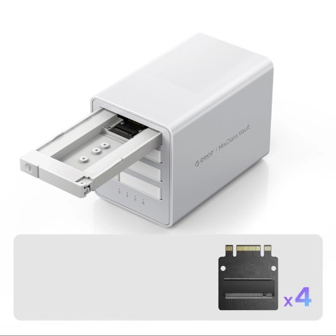 Macierz dyskowa Orico 8848U4 DAS Series 4-zatokowa M.2 NVMe SSD - biała