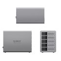 Macierz dyskowa Orico 9858T3 5 Big DAS Solution ProThunder z Thunderbolt 3 na 5 dysków 2,5"/3.5" SATA HDD/SSD - szara