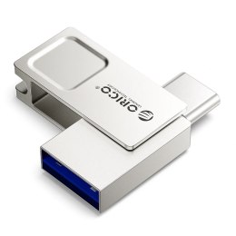 Pendrive Orico U301 256GB USB-A USB-C USB 3.2 Gen 1 - srebrny