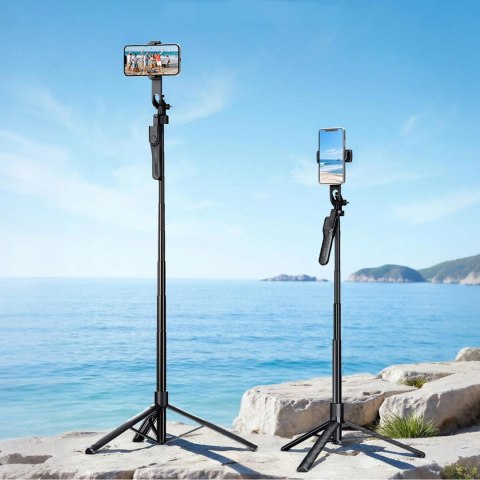 Selfie stick Orico SPM215 tripod 1/4" na telefon kamerę aparat z obrotem 360 stopni Bluetooth 5.2 - czarny