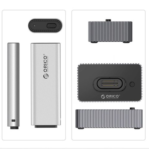 Stacja dokująca Orico IT18C3 na dysk M.2 NVMe/SATA - szara