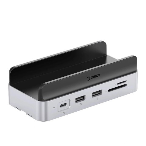 Stacja dokująca Orico MiniDock 10w1 z kieszenią na dysk twardy SSD - srebrna