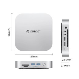 Stacja dokująca Orico MiniLink 9w1 z kieszenią na dysk twardy M.2 SSD - srebrna