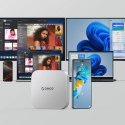 Stacja dokująca Orico MiniLink 9w1 z kieszenią na dysk twardy M.2 SSD - srebrna