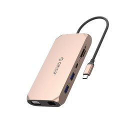 Stacja dokująca USB-C Orico XCR 12w1 2x USB-A 3.1 1x USB-A 2.0 1x USB-C PD 100 W 1x USB-C 3.1 2x HDMI 2.0 4K 60 Hz 1x VGA 1080p