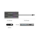 Stacja dokująca USB-C Orico XCR 12w1 RGB 3x USB-A USB-C PD 100W HDMI 4K VGA RJ45 Gigabit czytnik kart SD i microSD - szara
