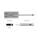 Stacja dokująca USB-C Orico XDR 12w1 RGB USB-A USB-C PD 100W 2x HDMI 4K 60Hz VGA RJ45 Gigabit czytnik kart SD i microSD - szara