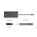 Stacja dokująca USB-C Orico XDR 12w1 USB-A USB-C HDMI 4K VGA RJ45 Gigabit PD 100W czytnik kart SD i microSD - szara