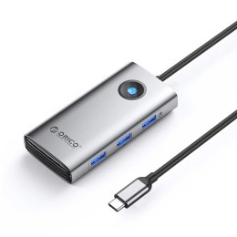 Stacja dokująca USB-C Orico PW11 6w1 3x USB-A 3.0 1x USB-C 3.0 1x USB-C PD 100 W 1x HDMI 4K 30Hz - szara