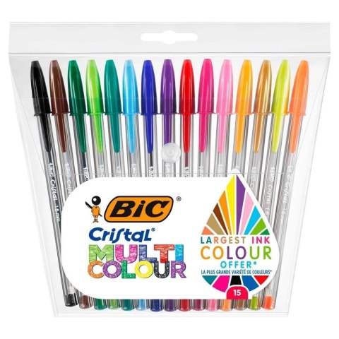 Długopis Cristal Multi Colour mix 15szt BIC