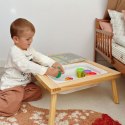WOOPIE GREEN Drewniany Stolik Aktywności 3w1 Montessori Pojemniki Mapa Miasta Papier Rysunkowy