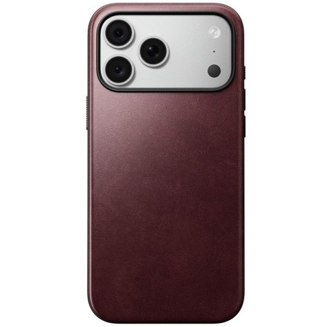 NOMAD futerał skórzany do IPHONE 18 Pro Max/17 Pro Max kompatybilny z MagSafe (Modern Leather Case Horween Leather) burgundowy