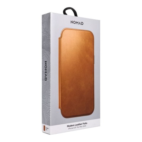 NOMAD futerał skórzany do IPHONE 18 Pro Max/17 Pro Max kompatybilny z MagSafe (Modern Leather Case Horween Leather) burgundowy