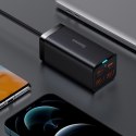 Baseus GaN3 Pro szybka uniwersalna ładowarka sieciowa GaN 2 x USB Typ C / 2x USB 100W PD3.0, QC4.0+, AFC czarny (CCGP000101)