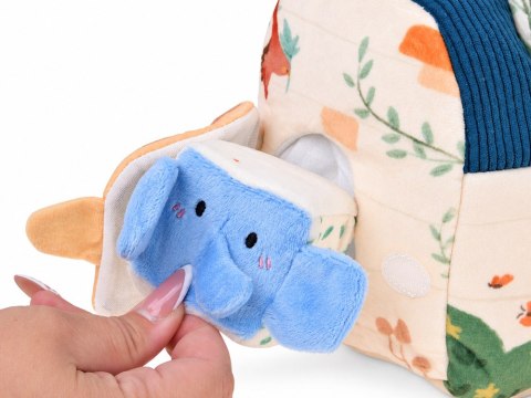 Sensoryczny pluszowy domek dla niemowlaka +5 zwierzątek LEŚNA CHATKA ZA6621