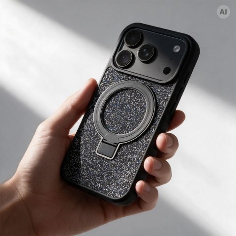 Etui na iPhone 11 Quartz Circle Stand Mag Cover czarne