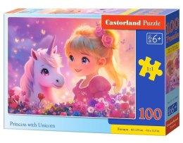 Puzzle 100 Princess with Unicorn CASTOR
