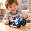 WOOPIE Twist Art Klocki Słomki Konstrukcyjne 3D Auto Niebieskie 49 el.