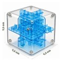 WOOPIE Labirynt 3D Kostka Logiczna z Kulką Łamigłówka Zręcznościowa Niebieska