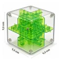 WOOPIE Labirynt 3D Kostka Logiczna z Kulką Łamigłówka Zręcznościowa Zielona