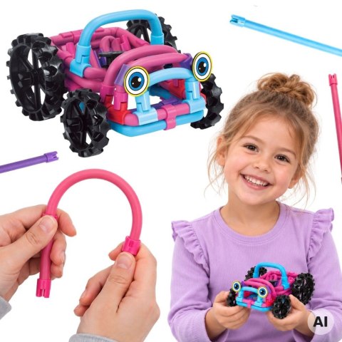 WOOPIE Twist Art Klocki Rurki Konstrukcyjne 3D Auto 44 el.